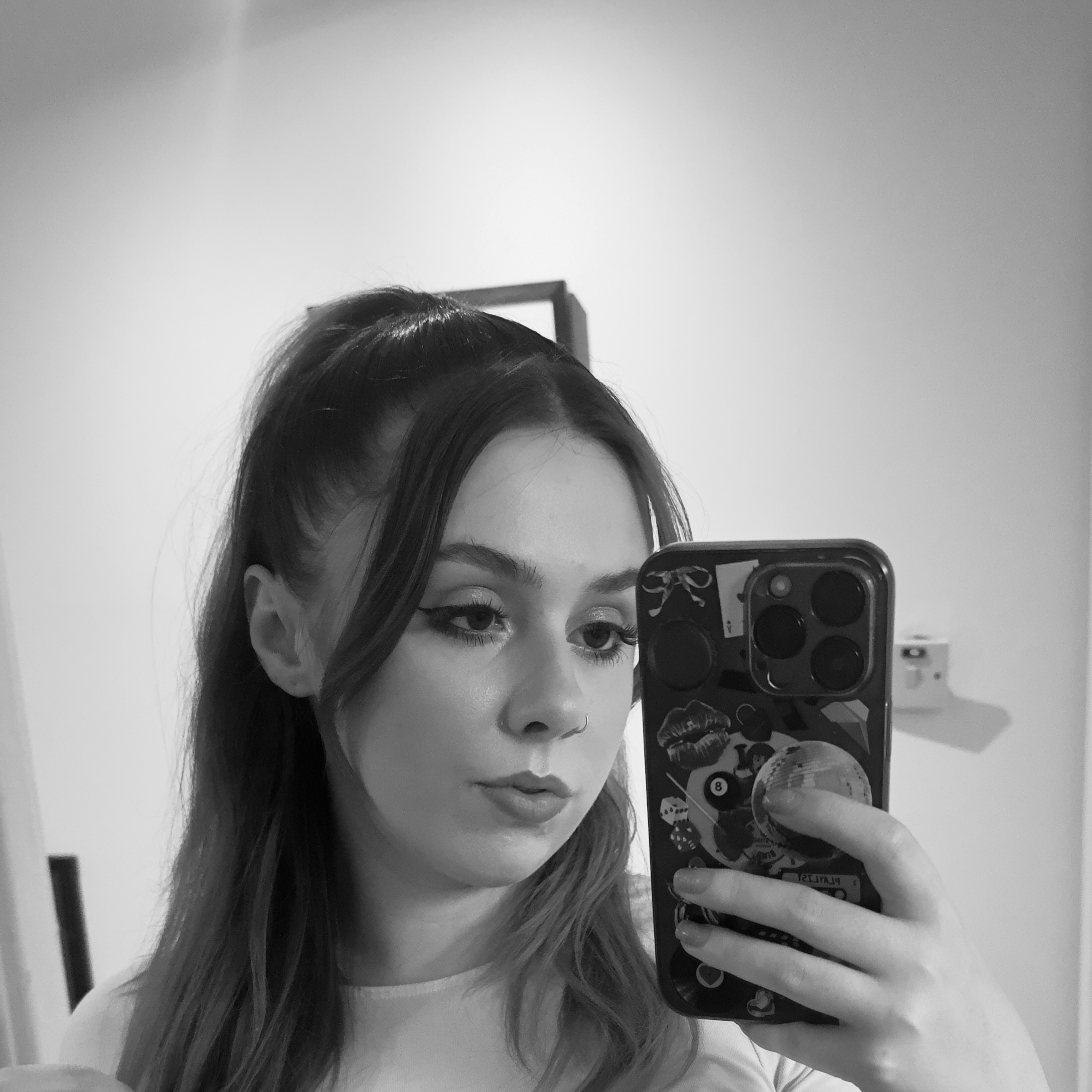 Black and white portrait of Bethan